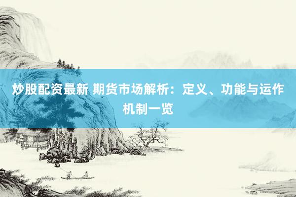 炒股配资最新 期货市场解析：定义、功能与运作机制一览