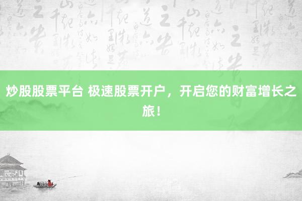 炒股股票平台 极速股票开户，开启您的财富增长之旅！