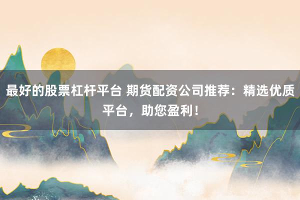 最好的股票杠杆平台 期货配资公司推荐：精选优质平台，助您盈利！