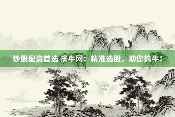 炒股配资首选 擒牛网：精准选股，助您擒牛！